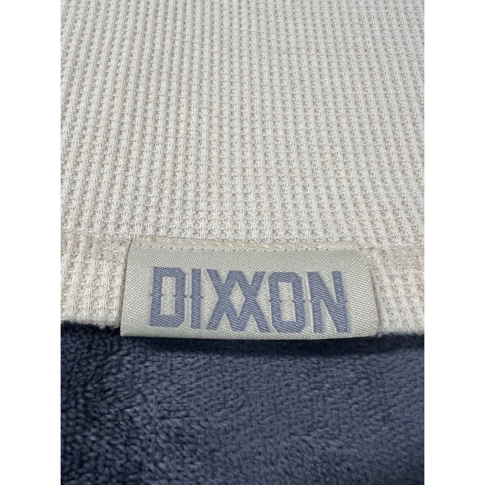 Dixxon Women's Crop Henley Thermal Top beige Size Small - Picture 3 of 10